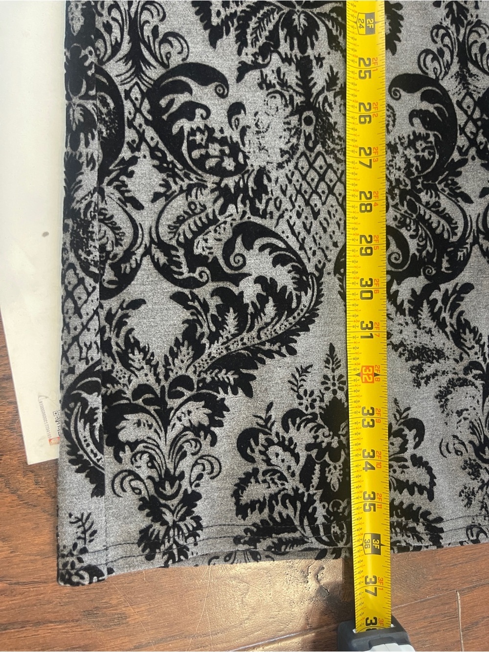 Uncle Frank Size XL Black Gray Velvet Burnout SS Lace Ruffle Sheath Whimsygoth - Picture 8 of 8